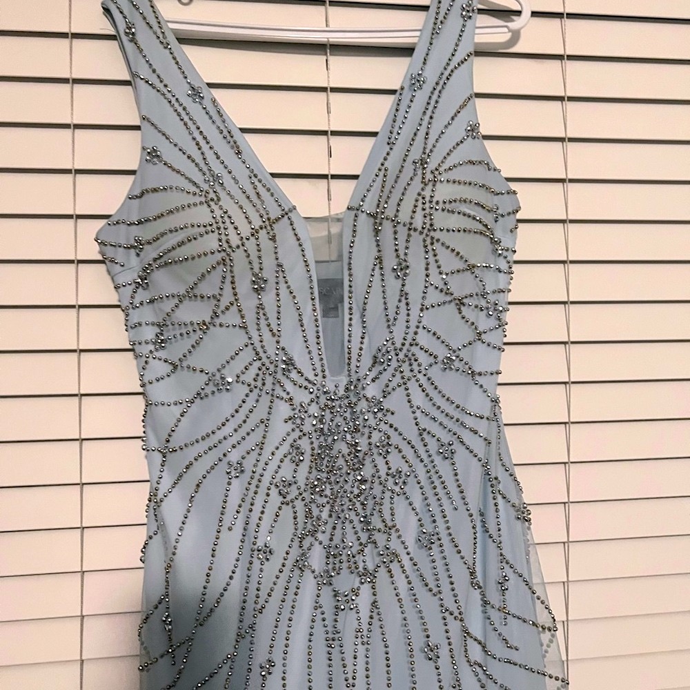 Beautiful sequin dress in light blue. Mermaid style worn once.